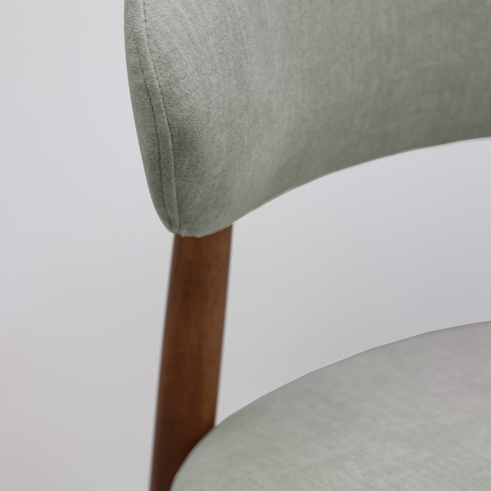 Laurel Green Flannelette Upholstered Dining Chair With Walnut Solid Wood Legs, Armless Chair Set Of 4 For Kitchen, Restaurant, Living, Meeting Room_maomaolike.com